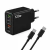 120W USB-C Schnellladegerät mit 1m USB-C Ladekabel (20W) – Produktbild-Vorschau 1