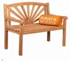 Gartenbank Teakholz 120 cm mit Motiv-Rückenlehne – massiv, Produktbild-Vorschau 1