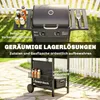 Outsunny Gasgrill 5 KW 2 Brenner BBQ Grillwagen Edelstahl Produktbild-Vorschau 7