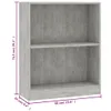 vidaXL Bücherregal Betongrau 60x24x74,5 cm Holzwerkstoff -  Produktbild-Vorschau 11
