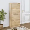 vidaXL Szafka na buty dąb sonoma 63x24x147 cm Materiał Podgląd zdjęcia produktu 9