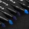 A close-up view of several blue marker pens with broad tips. Podgląd zdjęcia produktu