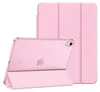 A pink iPad case is shown from the back and side, with the case folded to act as a stand. Produktbild-Vorschau