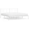 vidaXL Struttura letto con testiera in metallo bianco Anteprima dell’immagine prodotto 1