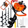 GEKO | Benzin Erdbohrer, 3 Bohrer, 10/15/20cm, 50cm 1/2 Produktbild-Vorschau 1