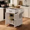 WÓZEK KUCHENNY BIAŁY Z BLATEM ROBOCZYM SZUFLADĄ DRZWICZKAMI Podgląd zdjęcia produktu 5