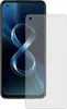 A screen protector is placed over a smartphone screen. Produktbild-Vorschau