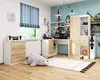 A child's bedroom with a desk, wardrobe, and dresser. Anteprima dell’immagine prodotto
