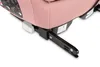 A close-up view of the base of a pink car seat, showing the Isofix attachment mechanism. Produktbild-Vorschau