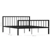 vidaXL Bettgestell Schwarz Metall 160×200 cm -  Betten & Produktbild-Vorschau 7