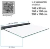Glasvordach 200 x 100 cm VSG 8,76 mm Türvordach Überdachung Produktbild-Vorschau 2
