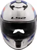 LS2 FF808 Stream II Vintage Helm, weiß/blau/rot, M (57/58) Produktbild-Vorschau 8