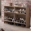 FineBuy Schuhkipper Sonoma 120 x 81 x 24 cm mit 4 Klappen Produktbild-Vorschau 1