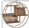 FineBuy Wandregal Rattan 62x62x17 cm Hängeregal Massivholz Produktbild-Vorschau 7