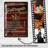 Retro Blechschilder Grillen - GRILLREGELN Schild - BBQ Produktbild-Vorschau 2