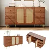 OKWISH Buffet Design Rotin et Bois - Avec 6 Tiroirs et 2 Voir les images du produit 2