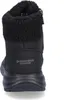 The back view of a black Skechers boot with a fluffy collar. Voir les images du produit
