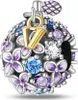 Charms Silber Anhänger mit Zirkonia und Blümchen bunt Beads Produktbild-Vorschau 1