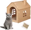 Relaxdays Casetta per gatti in cartone, tana per gatti con Anteprima dell’immagine prodotto 1