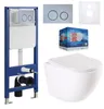 sanicomfort Wand WC-Set Aliki + Vorwandelement inkl. runder Produktbild-Vorschau 1