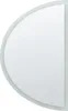 A close-up view of a semi-circular mirror with a frosted glass edge. Náhľad obrázku produktu