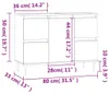 vidaXL Armadietto da bagno nero 80x33x60 cm Materiale a Anteprima dell’immagine prodotto 7