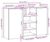 vidaXL Recepční stůl bílý 155x50x103,5 cm materiál na bázi Náhled obrázku produktu 8
