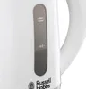 Close-up of a white electric kettle's water level indicator with markings. Produktbild-Vorschau