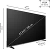 A diagram showing the dimensions of a television. Produktbild-Vorschau