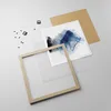Gerahmtes Poster - Rahmen in heller Eiche - Blau Schwarz Produktbild-Vorschau 4