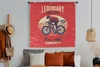 MuchoWow® Wandteppich Wandbehang Radfahrer - Fahrrad - Produktbild-Vorschau 4
