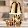 LED Tischlampe Gold Dimmbar USB Nachtlicht Deko Figur Produktbild-Vorschau 6