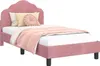 vidaXL Kinderbedframe met hoofdeinde, roze, 80 x 160 cm, Productafbeelding-voorbeeld 1