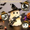Ghosts Leselampe Halloween Deko, LED Geister Mit Gitarre Produktbild-Vorschau 4