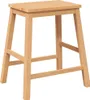 A single wooden bar stool shown from a front-facing diagonal angle against a white background. Náhled obrázku produktu