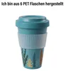 AWAVE®  Kaffeebecher To Go 400 ml rPET | Türkis Produktbild-Vorschau 4