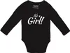 Huuraa Baby Body It`s a Girl! Schriftzug 62 Black  Produktbild-Vorschau 1