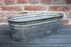 Vintage Zink Blumenkasten Shabby Chic 51x24,5x18 cm mit Produktbild-Vorschau 2