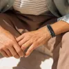 Herren Lederarmband Schwarz geflochten mit Magnetverschluss Produktbild-Vorschau 5