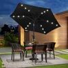 Slunečník COSTWAY 230 cm s LED solárním osvětlením, 6 žebry Náhled obrázku produktu 2