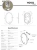 HOKO LED Ovalspiegel mit Metallrahmen 60x100 cm Anti-fog Produktbild-Vorschau 9