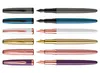 A collection of fountain pens arranged in rows against a white background. Produktbild-Vorschau