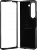 A black phone case is shown open, revealing the interior with text. Anteprima dell’immagine prodotto