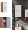 Skříňka do koupelny Vicco Irma Bílý vysoký lesk/zlatý dub Náhled obrázku produktu 2