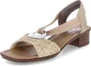 Rieker Damen Sandale Sandalette Karree Bastoptik Stretch Produktbild-Vorschau 16