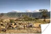 MuchoWow® Poster Der Ngorongoro-Krater mit vielen grasenden Produktbild-Vorschau 1