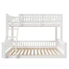 A white bunk bed with a ladder, shown from the front. Anteprima dell’immagine prodotto