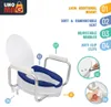 A toilettenhöhung with its features highlighted by numbered callouts and text descriptions. Anteprima dell’immagine prodotto