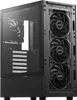 A black computer tower with a glass side panel and three front fans. Anteprima dell’immagine prodotto