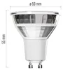 LED Lampe Classic MR16 Silber/ GU10 / 3 W (32 W) / 345 lm / Kalt-Weiß Produktbild-Vorschau